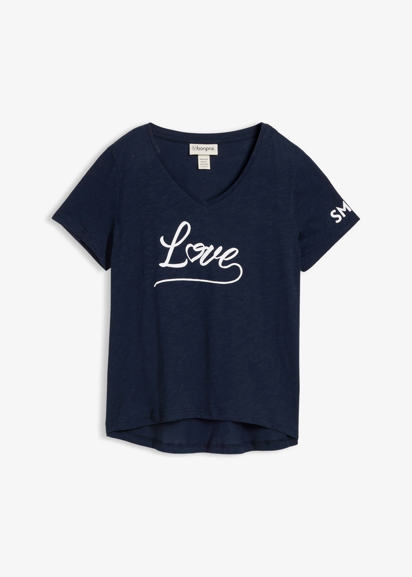 T-shirt à imprimé • bleu foncé imprimé • Boutique bonprix