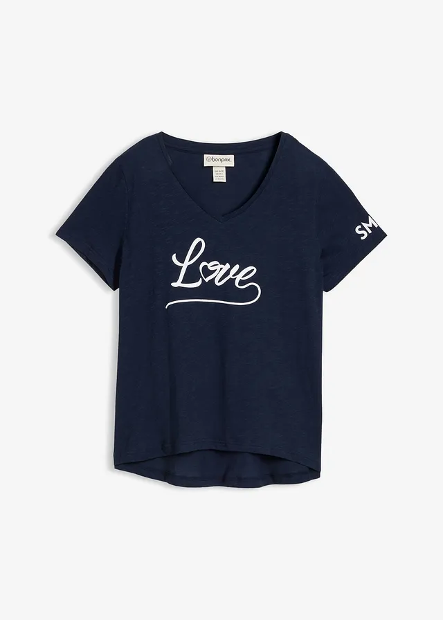 T-shirt à imprimé • bleu foncé imprimé • Boutique bonprix