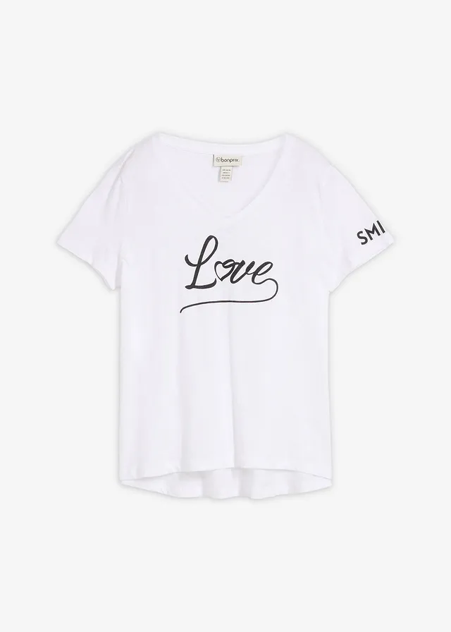 Shirt met print • wit met print • bonprix online shop