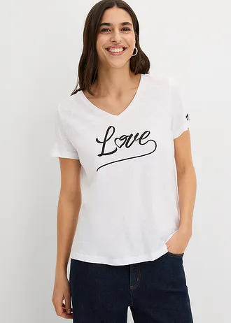 Shirt met print • wit met print • bonprix online shop