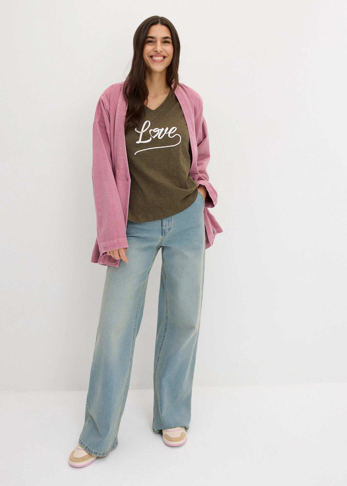 Shirt met print • donkerolijfgroen • bonprix online shop