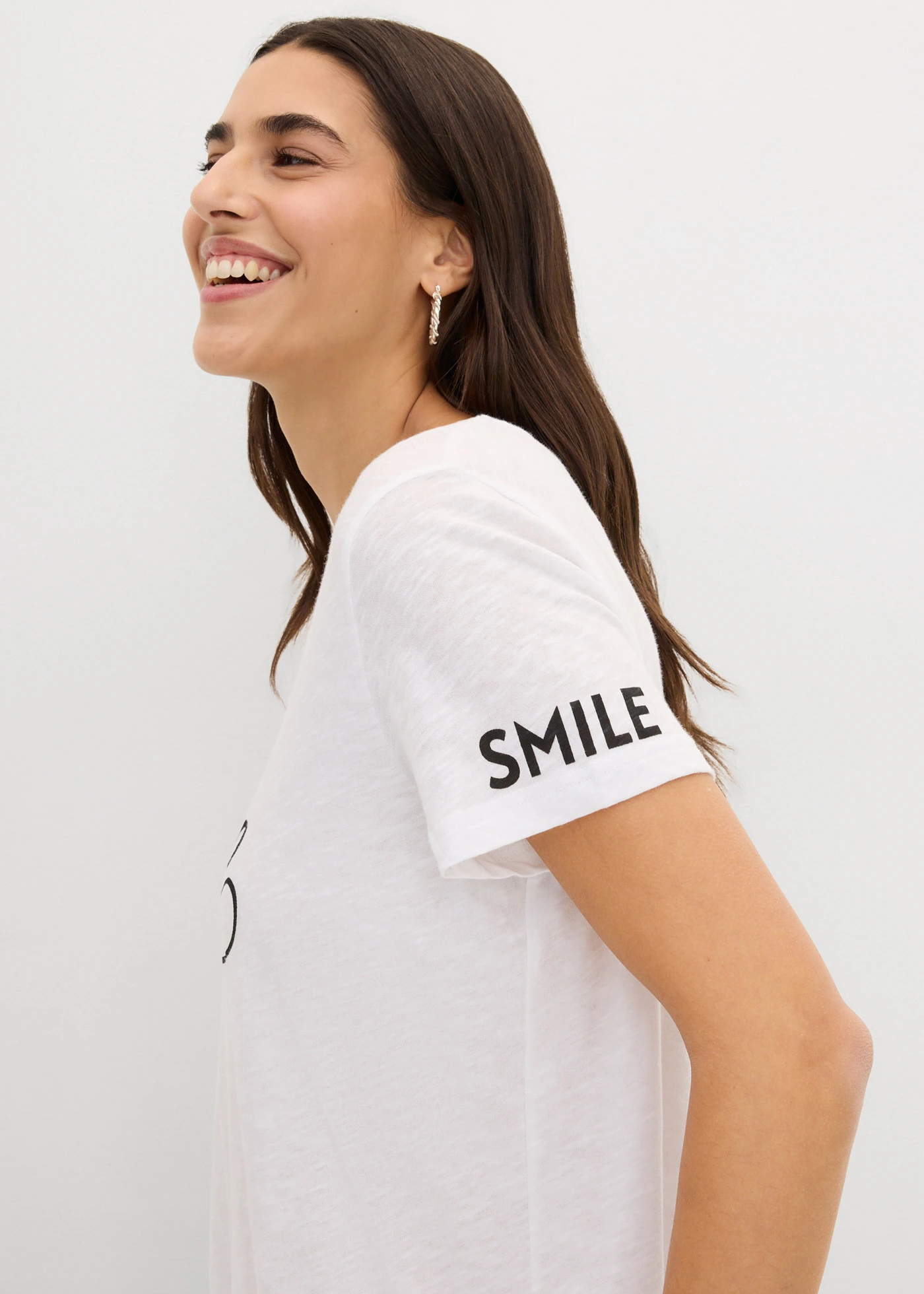 T-shirt z nadrukiem • biały z nadrukiem • sklep bonprix