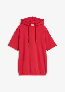 Bluza z kapturem, z mieszanki bawełny • czerwony • sklep bonprix