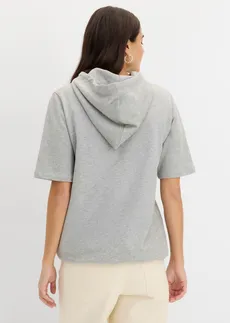 Sweat à capuche, Couleur: gris clair chiné