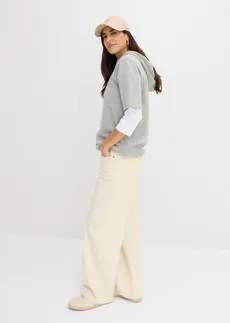 Sweat à capuche, Couleur: gris clair chiné