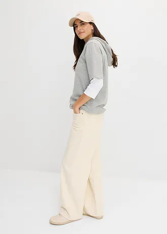 Mikina s kapucí, z bavlněné směsi • světle šedý melír • bonprix obchod