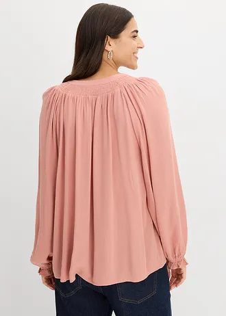 Tuniek van soepele viscose, Kleur: poederbruin