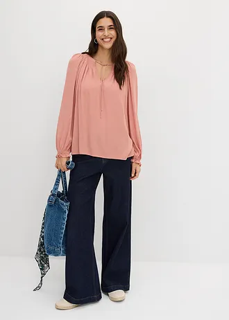 Tuniek van soepele viscose • poederbruin • bonprix online shop