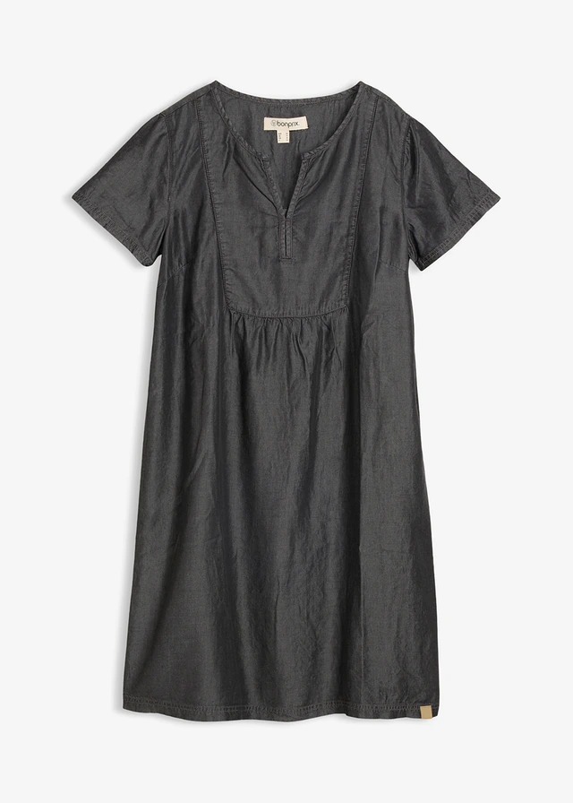 Robe en lyocell, Couleur: noir denim