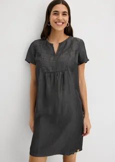 Robe en lyocell, Couleur: noir denim