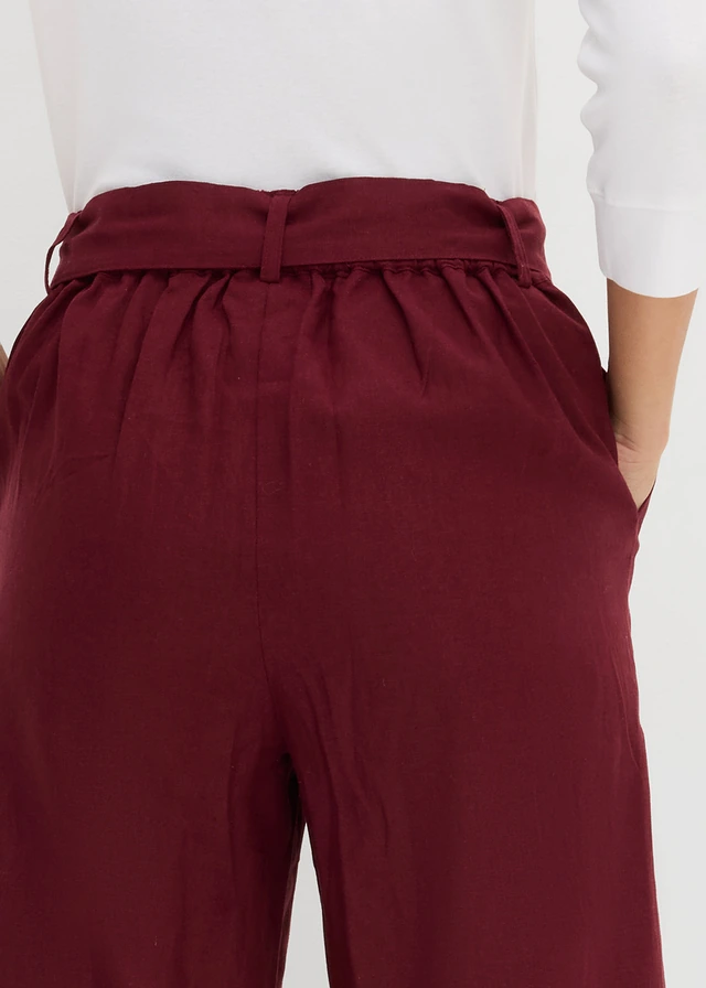 Culotte in een lichte linnenmix • esdoornrood • product-page.page-title-suffix