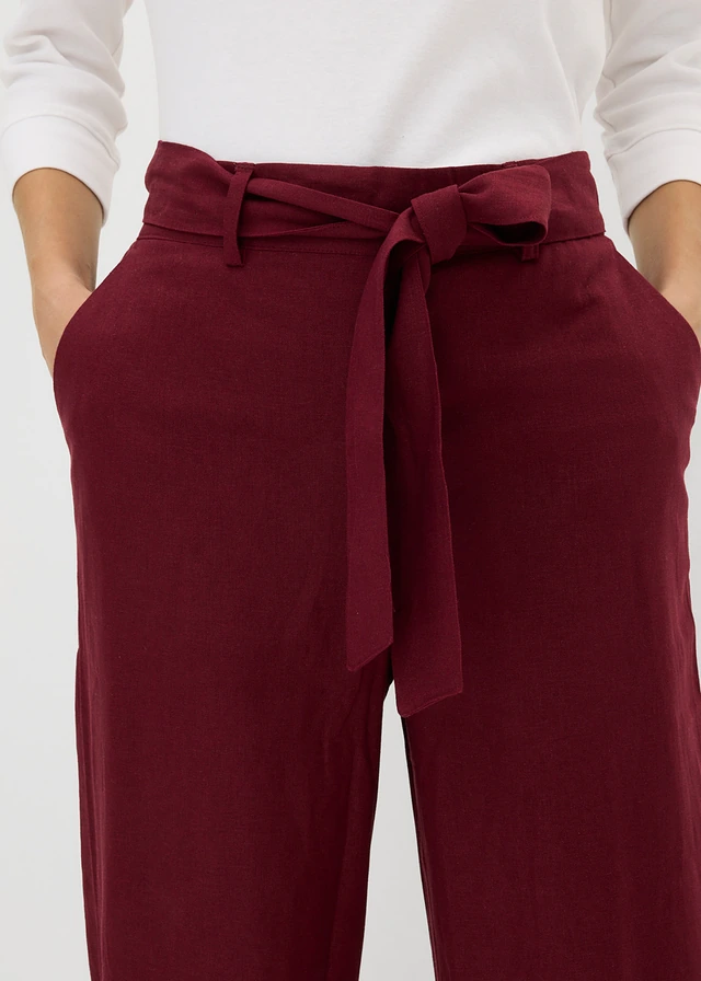 Culotte in een lichte linnenmix • esdoornrood • product-page.page-title-suffix
