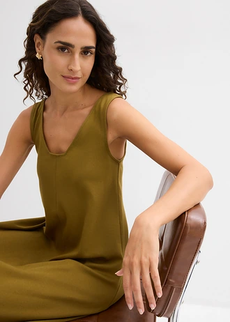 Jersey jurk van puur biologisch katoen • natuurgroen • bonprix online shop