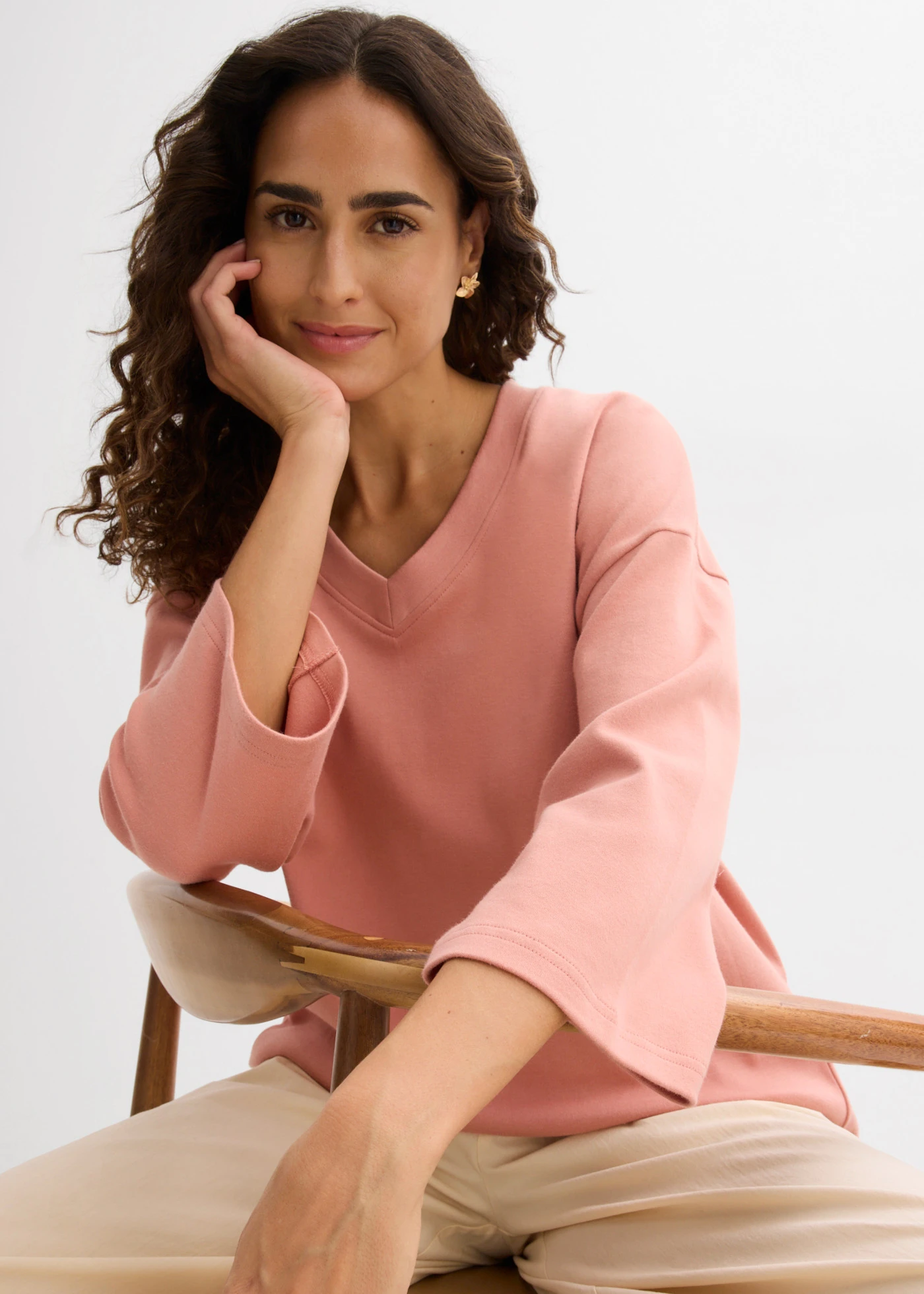 Tricou din bumbac organic 100% • maro pudrat • magazin bonprix