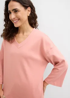 T-shirt z czystej bawełny organicznej • brązowy pudrowy • sklep bonprix