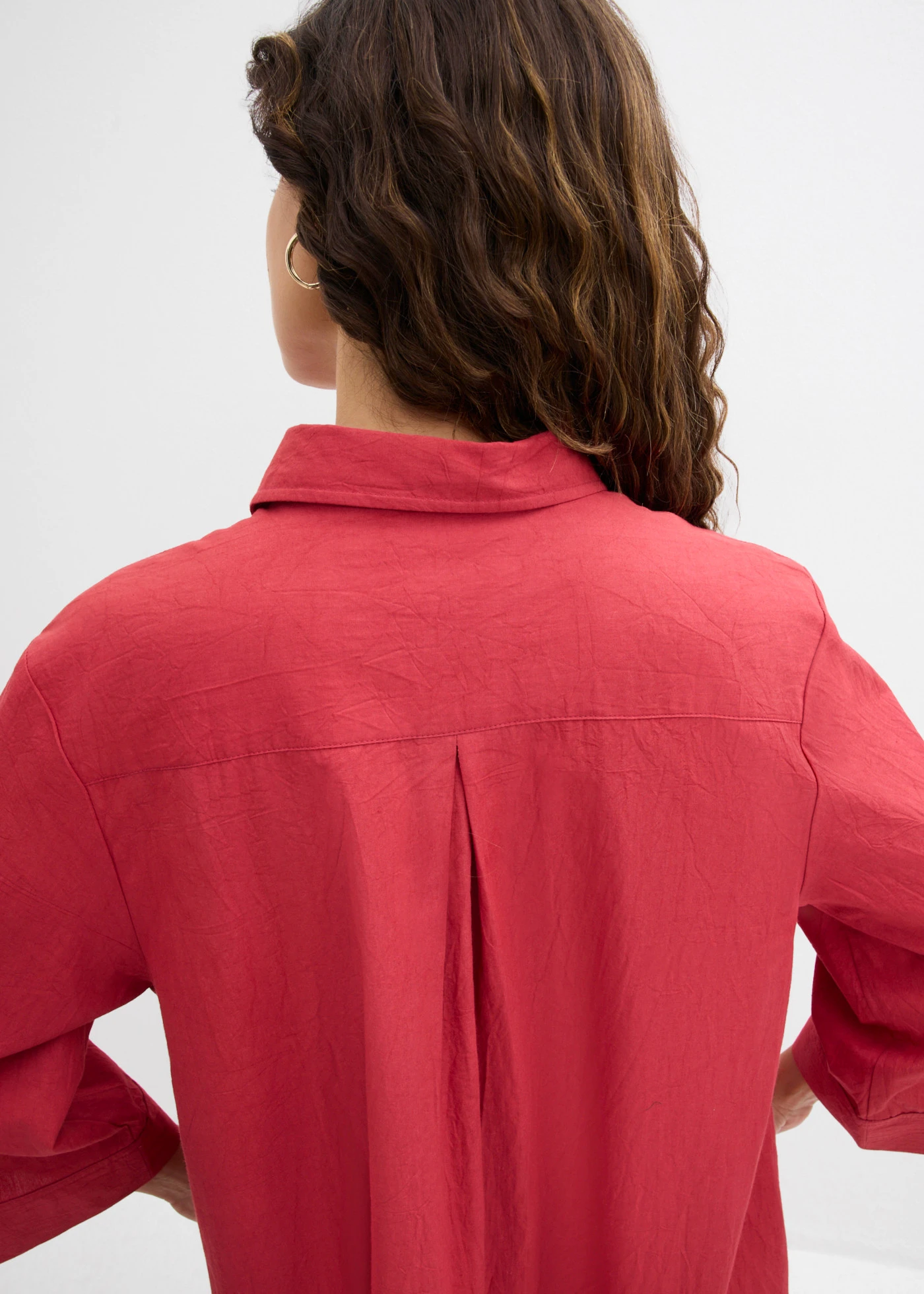 Robe-chemise 100% coton • rouge cerise • Boutique bonprix