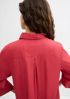 Robe-chemise 100% coton • rouge cerise • Boutique bonprix