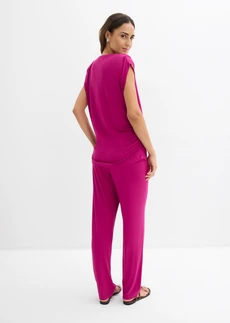 Tričko a kalhoty (2dílná souprava) z viskózové směsi • fuchsiově pink • bonprix obchod