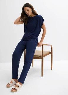 Bluză și pantaloni din amestec de viscoză (set/2 piese) • bleumarin • magazin bonprix