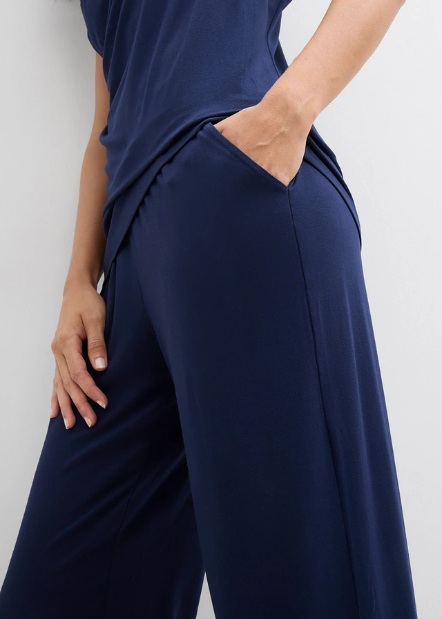 Shirt en broek (2-dlg. set) van een viscosemix • donkerblauw • product-page.page-title-suffix