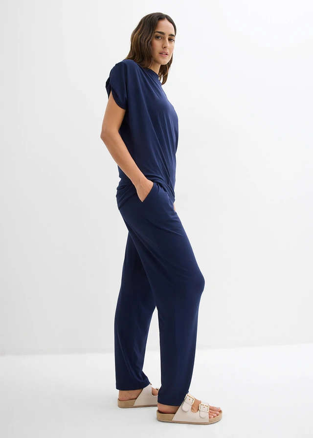 T-shirt et pantalon (ens. 2 pces) en viscose extensible • bleu foncé • product-page.page-title-suffix