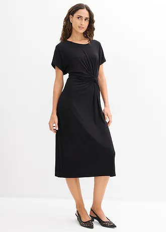 Robe en jersey viscose, Couleur: noir