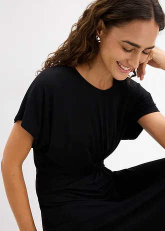 Robe en jersey viscose • noir • Boutique bonprix