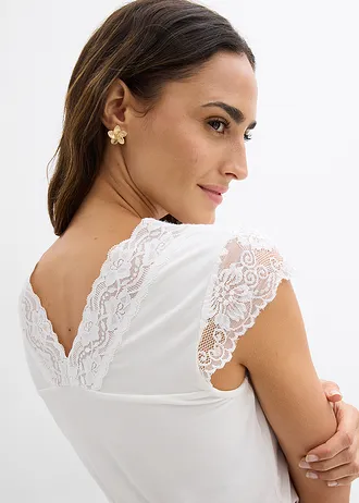 Tričko z viskózového mixu • biela vlna • obchod bonprix