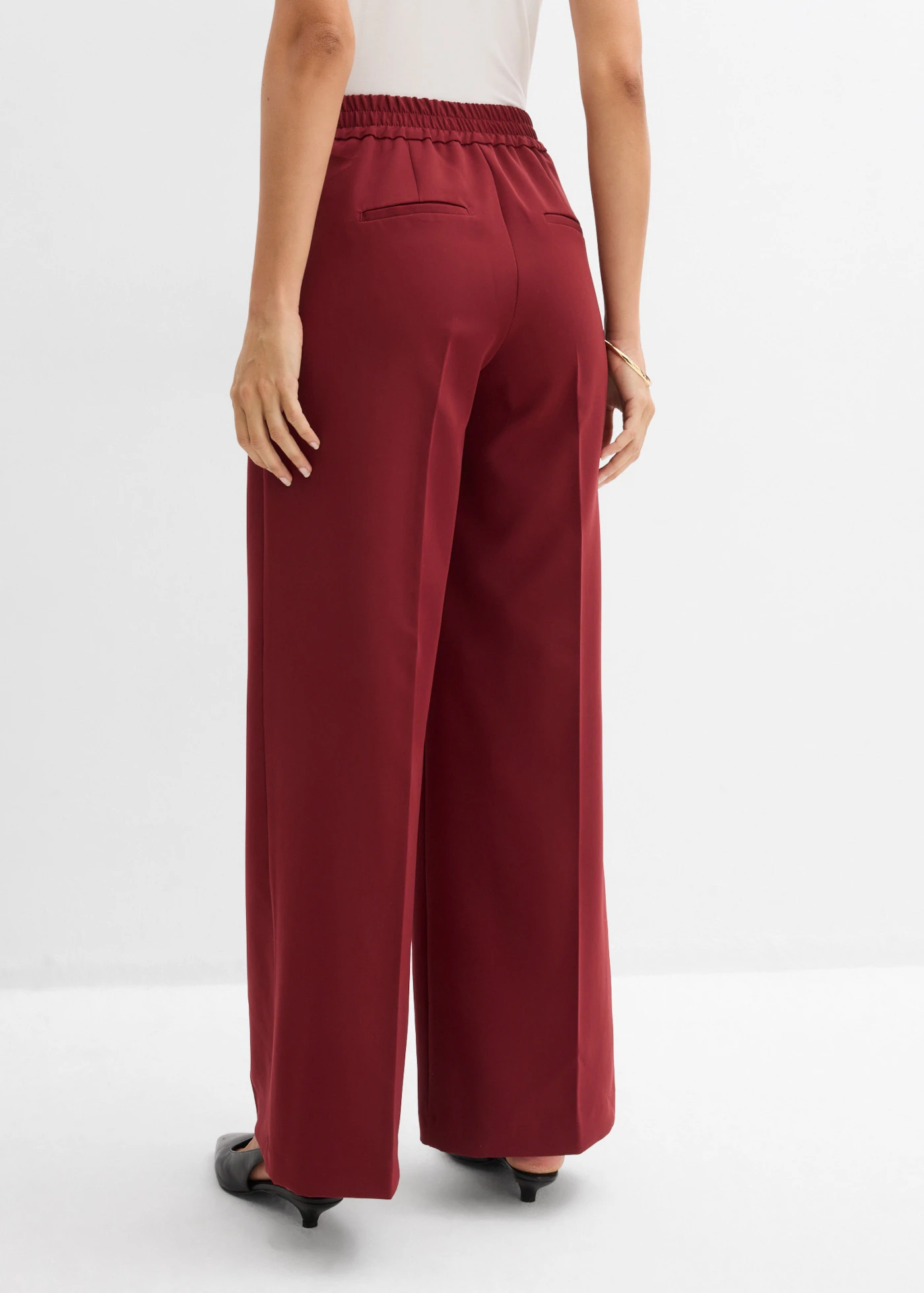 Pantalon large à pinces • rouge rubis • Boutique bonprix