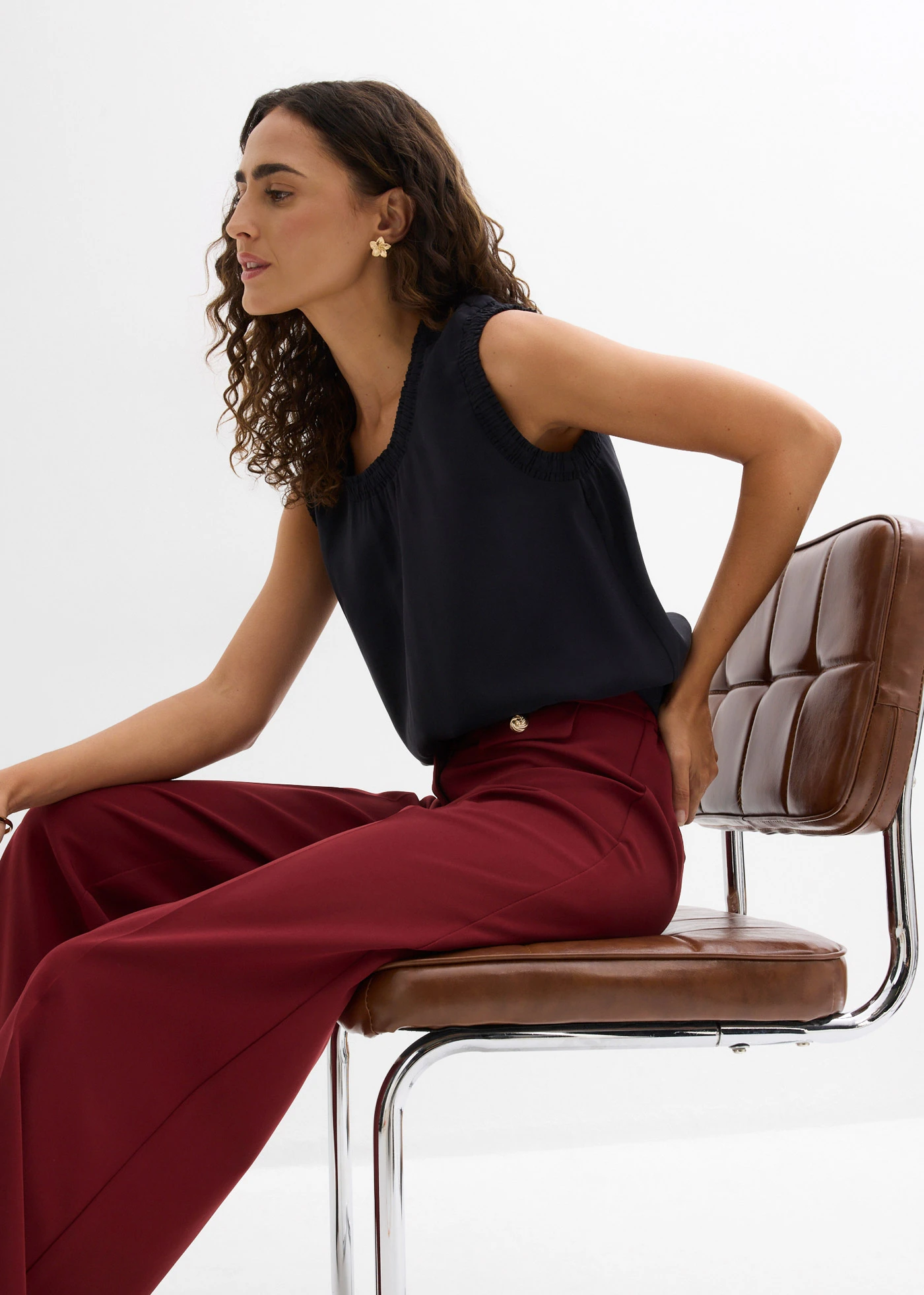 Blousetop van een viscosemix • zwart • bonprix online shop