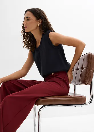 Bluză-top din amestec de viscoză • negru • magazin bonprix