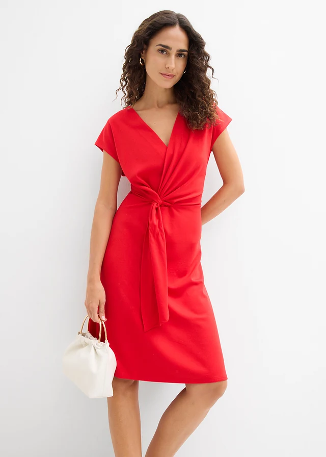 Midi jurk van Punto di Roma • aardbeirood • product-page.page-title-suffix