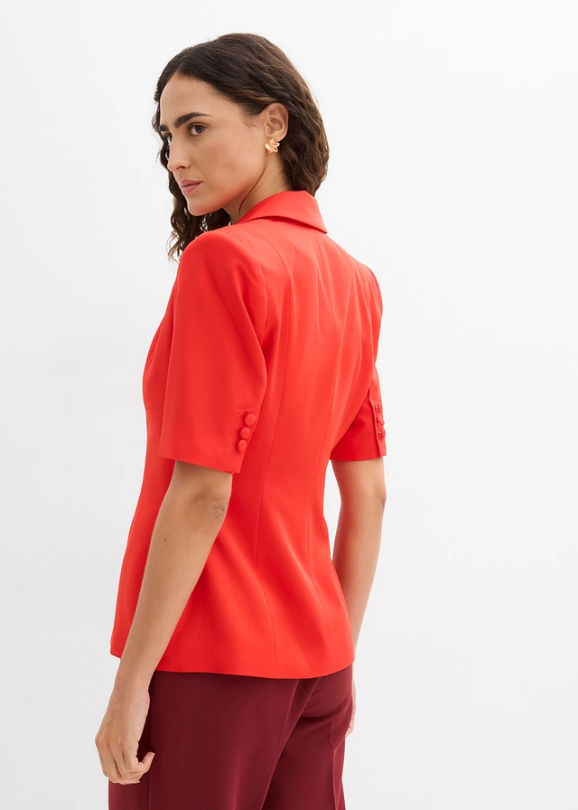 Zandloper blazer, Kleur: aardbeirood