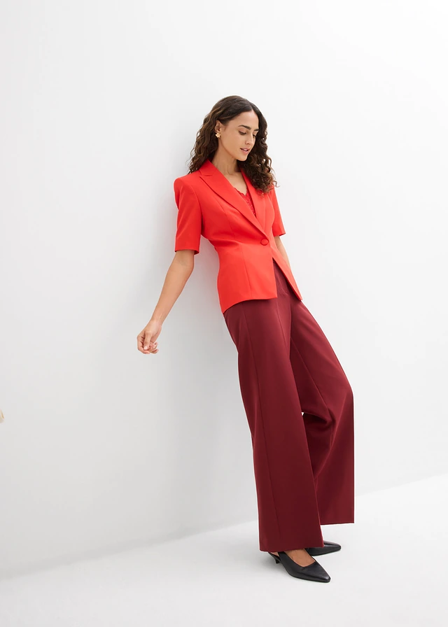 Zandloper blazer, Kleur: aardbeirood
