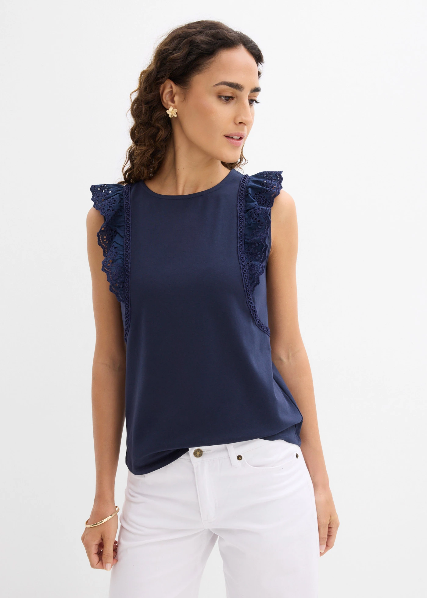 Top din mix de bumbac • bleumarin • magazin bonprix