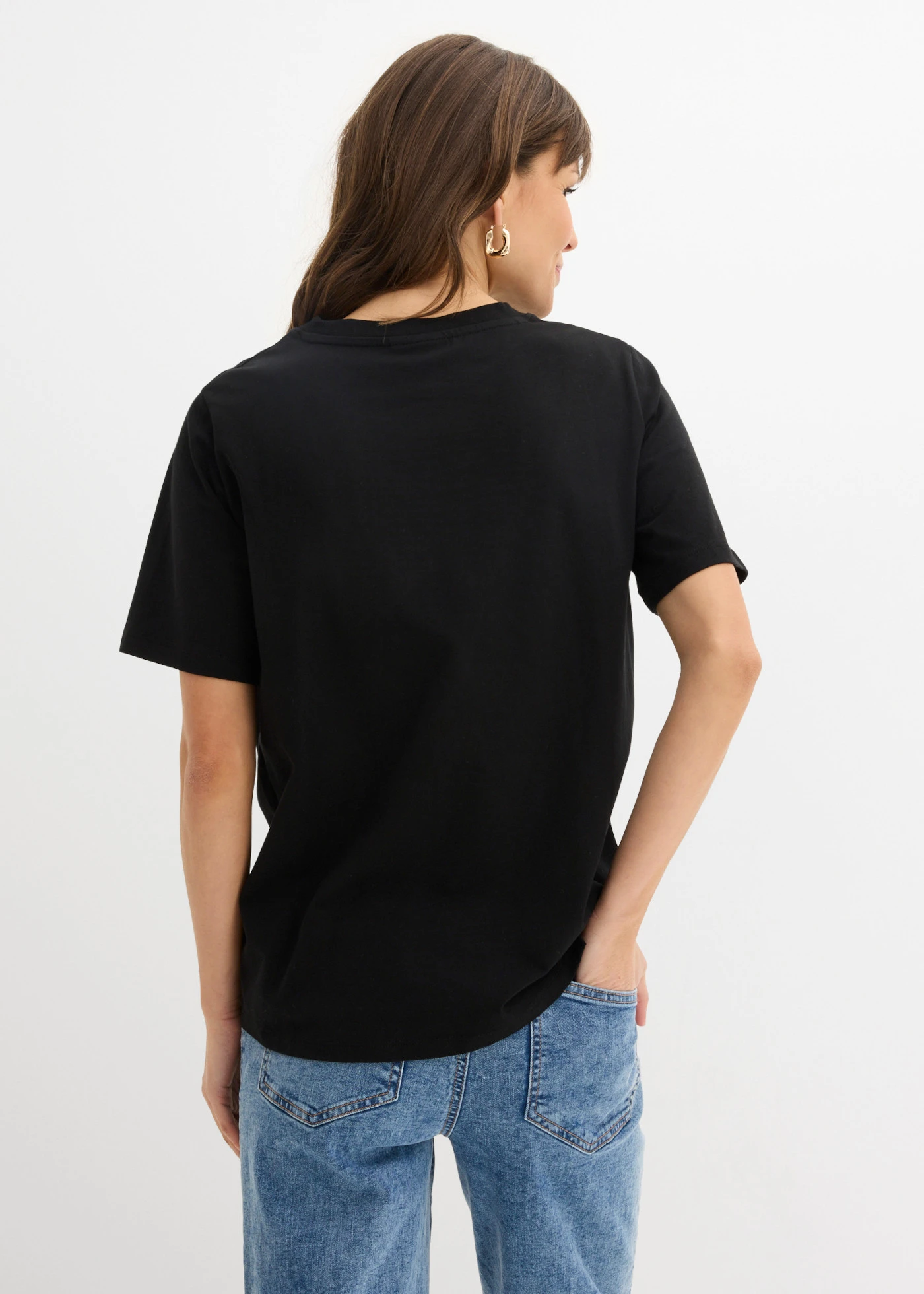 T-shirt de grossesse avec fonction d’allaitement discrète • noir • Boutique bonprix