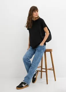 T-shirt de grossesse avec fonction d’allaitement discrète noir