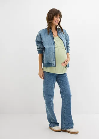 T-shirt de grossesse et d’allaitement en coton, Couleur: vert pâle