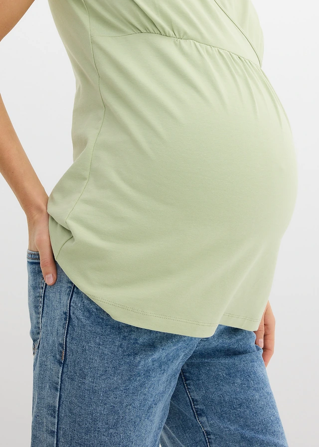 T-shirt de grossesse et d’allaitement en coton • vert pâle • product-page.page-title-suffix