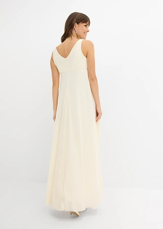 Robe de mariée et cache-cœur avec fonction allaitement pour la grossesse et après (ens. 2 pces) • jaune beurre • Boutique bonprix
