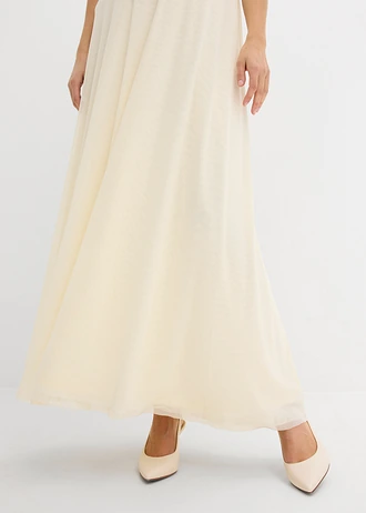 Robe de mariée et cache-cœur avec fonction allaitement pour la grossesse et après (ens. 2 pces) • jaune beurre • Boutique bonprix