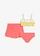 Bikini en short (3-dlg. set), Kleur: lichtpink-lichtgeel