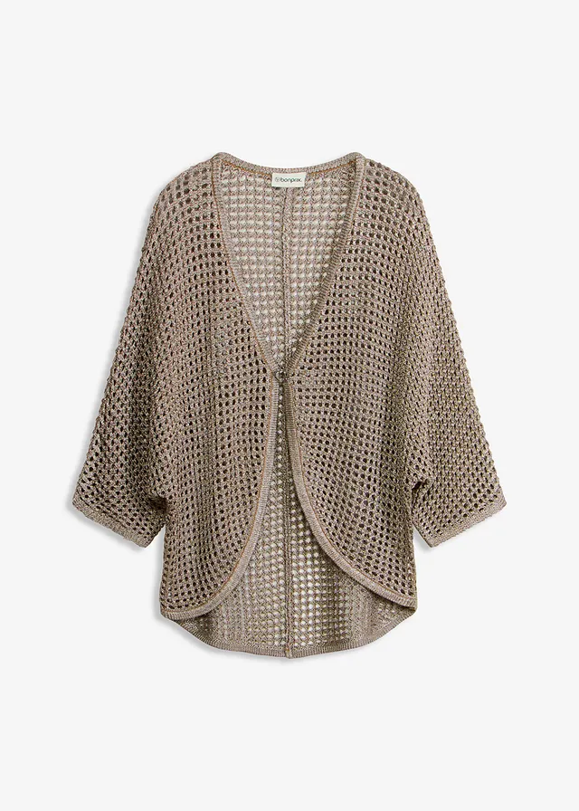 Ajour vest • taupe • bonprix online shop