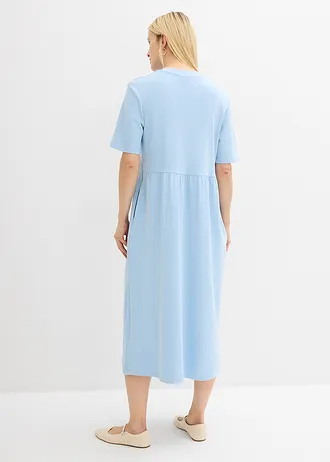 Jersey jurk van puur katoen, Kleur: lichtblauw
