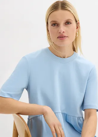 Rochie de jerse din bumbac 100% • bleu • magazin bonprix