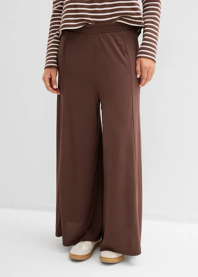 Jersey culotte met wijde pijpen • bruin • product-page.page-title-suffix