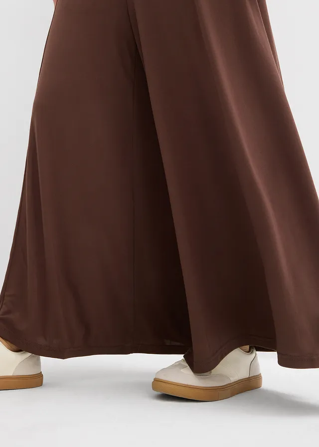 Jersey culotte met wijde pijpen • bruin • product-page.page-title-suffix