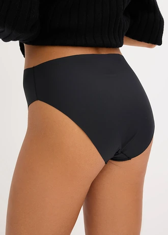Chiloți maxi panty lejeri din microfibre, fără cusături vizibile (set/4 buc.), culoare: negru + roz-gri + bej nisipiu + maro închis