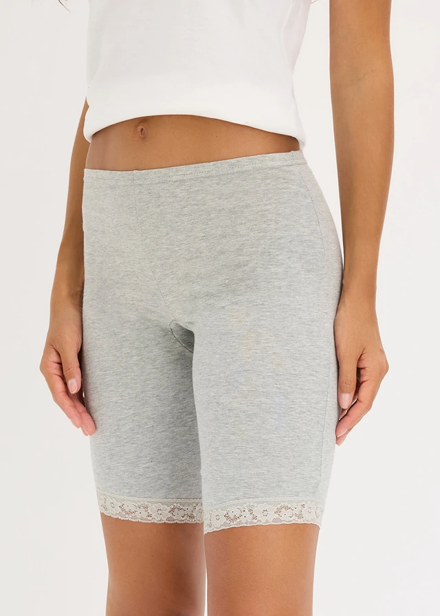 Lot de 3 boxers femme longs avec dentelle