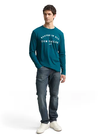Tom Tailor longsleeve • petrol met print • bonprix online shop